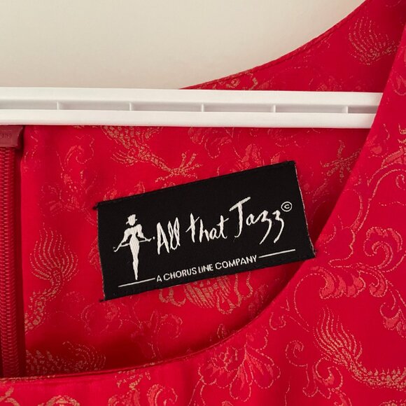 1990s Vintage Red Dragon Print Mini Dress - Picture 5 of 6